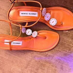 AUTHENTIC Manolo Blahnik Orange